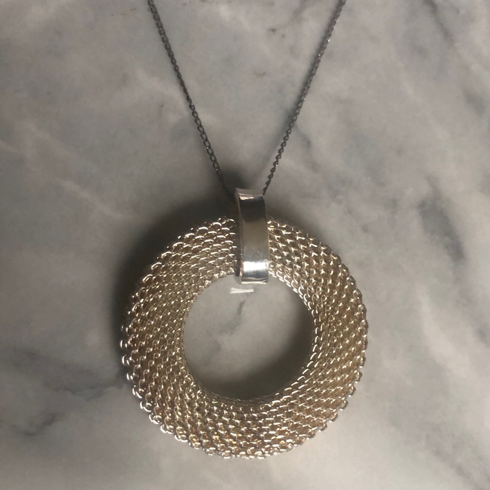 VTG‎ Woven sterling silver pendant